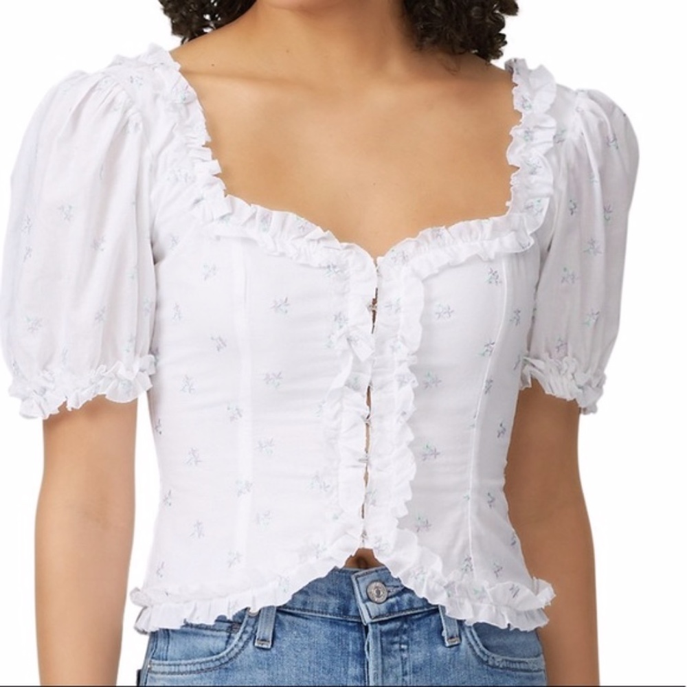 NEW For Love and Lemons Delilah Crop Top ⚡ - Picture 12 of 16